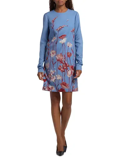 Lela Rose Women's Kelly Floral Crêpe Minidress | Thumbnail 2 Lela Rose Women's Kelly Floral Crêpe Minidress | Thumbnail 2