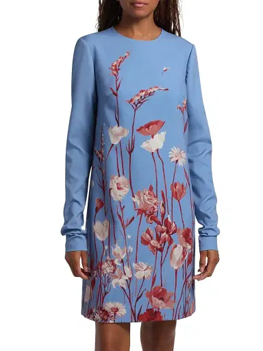 Lela Rose Women's Kelly Floral Crêpe Minidress | Thumbnail 3 Lela Rose Women's Kelly Floral Crêpe Minidress | Thumbnail 3