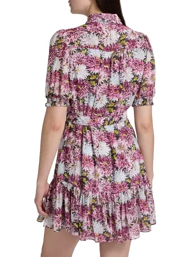 Cinq à Sept Women's Halbini Dahlia Print Minidress - Lavender Crystal Multi | Thumbnail 5 Cinq à Sept Women's Halbini Dahlia Print Minidress - Lavender Crystal Multi | Thumbnail 5