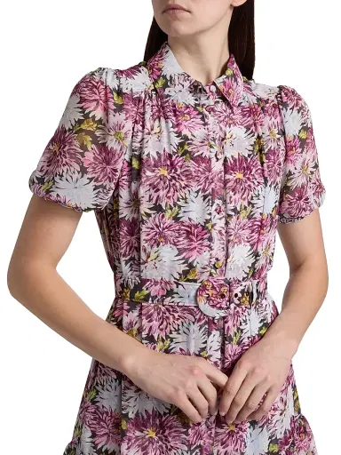 Cinq à Sept Women's Halbini Dahlia Print Minidress - Lavender Crystal Multi | Thumbnail 6 Cinq à Sept Women's Halbini Dahlia Print Minidress - Lavender Crystal Multi | Thumbnail 6