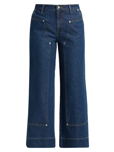 Cinq à Sept Women's Ryker Wide-Leg Cropped Jeans - Tide | Thumbnail 1 Cinq à Sept Women's Ryker Wide-Leg Cropped Jeans - Tide | Thumbnail 1
