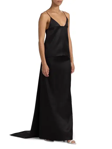 Brandon Maxwell Women's Bridges Virgin Wool-Silk Tank - Black - Size 10 | Thumbnail 2 Brandon Maxwell Women's Bridges Virgin Wool-Silk Tank - Black - Size 10 | Thumbnail 2
