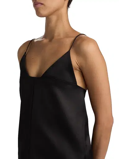 Brandon Maxwell Women's Bridges Virgin Wool-Silk Tank - Black - Size 10 | Thumbnail 6 Brandon Maxwell Women's Bridges Virgin Wool-Silk Tank - Black - Size 10 | Thumbnail 6