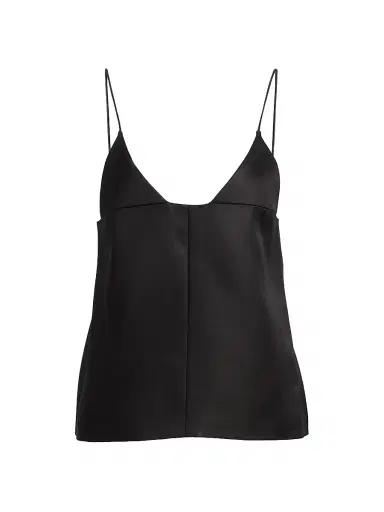 Brandon Maxwell Women's Bridges Virgin Wool-Silk Tank - Black - Size 10 | Thumbnail 1 Brandon Maxwell Women's Bridges Virgin Wool-Silk Tank - Black - Size 10 | Thumbnail 1