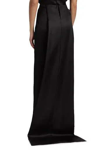 Brandon Maxwell Women's The Monroe High-Low Satin Maxi Skirt - Black - Size 6 | Thumbnail 5 Brandon Maxwell Women's The Monroe High-Low Satin Maxi Skirt - Black - Size 6 | Thumbnail 5