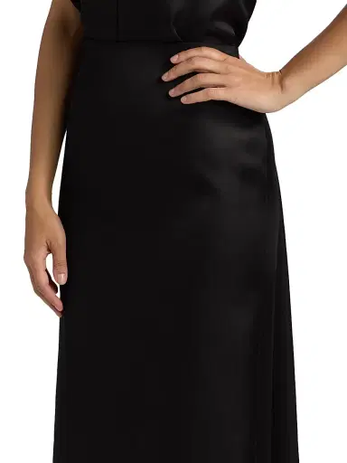 Brandon Maxwell Women's The Monroe High-Low Satin Maxi Skirt - Black - Size 6 | Thumbnail 6 Brandon Maxwell Women's The Monroe High-Low Satin Maxi Skirt - Black - Size 6 | Thumbnail 6