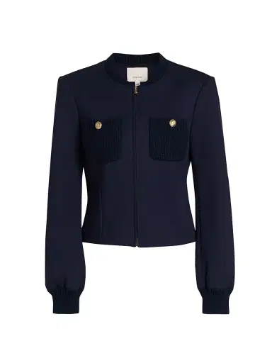 Cinq à Sept Women's Paulette Solid Jacket - Navy | Thumbnail 1 Cinq à Sept Women's Paulette Solid Jacket - Navy | Thumbnail 1