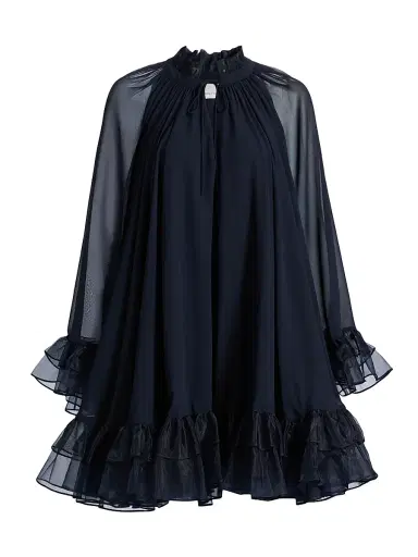 Cinq à Sept Women's Clairette Ruffled Minidress - Navy | Thumbnail 1 Cinq à Sept Women's Clairette Ruffled Minidress - Navy | Thumbnail 1