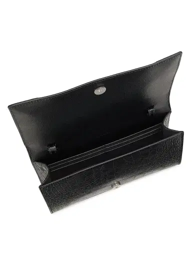 Balenciaga Women's Le City Croc-Embossed Leather Wallet - Black | Thumbnail 5 Balenciaga Women's Le City Croc-Embossed Leather Wallet - Black | Thumbnail 5