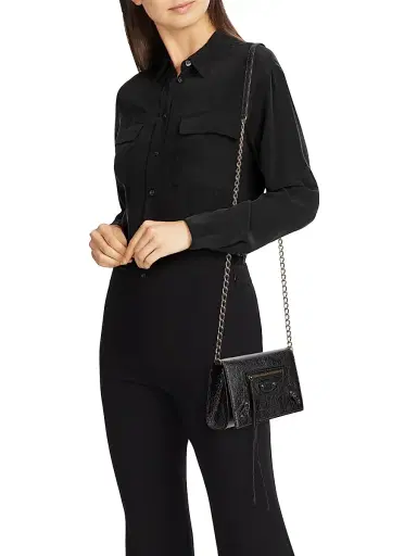 Balenciaga Women's Le City Leather Wallet - Black | Thumbnail 3 Balenciaga Women's Le City Leather Wallet - Black | Thumbnail 3