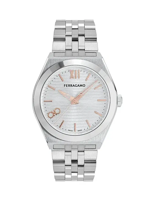 Men's Vega Stainless Steel Bracelet Watch/40MM - Silver Men's Vega Stainless Steel Bracelet Watch/40MM - Silver