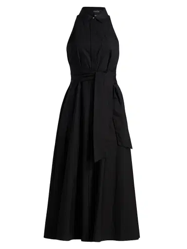 Toccin Women's Chelsea Cotton Tie-Waist Midi-Shirtdress - Jet | Thumbnail 1 Toccin Women's Chelsea Cotton Tie-Waist Midi-Shirtdress - Jet | Thumbnail 1
