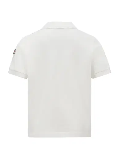 Moncler Little Boy's & Boy's Polo Shirt in Cotton Piquet - White | Thumbnail 2 Moncler Little Boy's & Boy's Polo Shirt in Cotton Piquet - White | Thumbnail 2