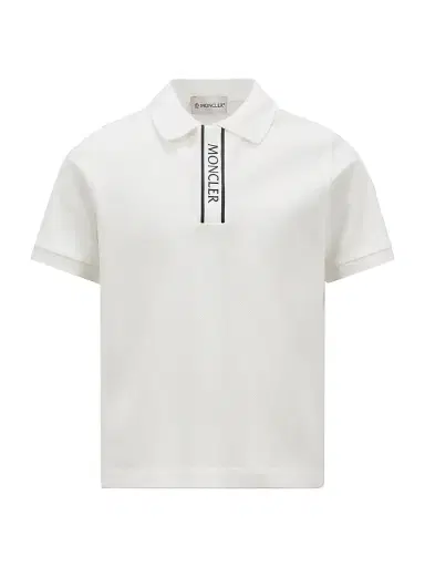 Moncler Little Boy's & Boy's Polo Shirt in Cotton Piquet - White | Thumbnail 1 Moncler Little Boy's & Boy's Polo Shirt in Cotton Piquet - White | Thumbnail 1