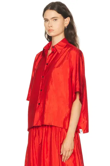 Jil Sander Short Sleeve Button Up Top | Thumbnail 2 Jil Sander Short Sleeve Button Up Top | Thumbnail 2