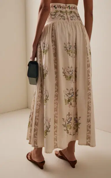 Agua by Agua Bendita Curuá Anhelo Embroidered Linen Maxi Skirt | Thumbnail 4 Agua by Agua Bendita Curuá Anhelo Embroidered Linen Maxi Skirt | Thumbnail 4