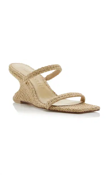 Cult Gaia Raven Raffia Wedge Sandals | Thumbnail 4 Cult Gaia Raven Raffia Wedge Sandals | Thumbnail 4