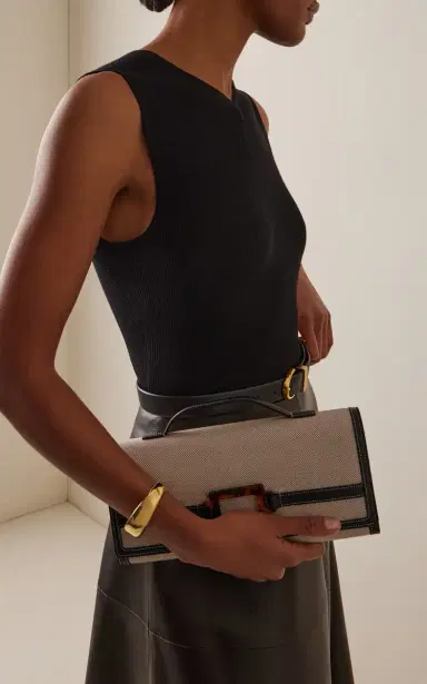 Roger Vivier Belle Vivier Canvas Clutch | Thumbnail 2 Roger Vivier Belle Vivier Canvas Clutch | Thumbnail 2