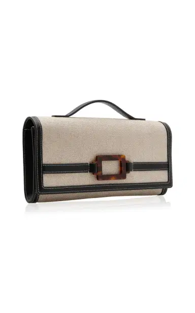 Roger Vivier Belle Vivier Canvas Clutch | Thumbnail 3 Roger Vivier Belle Vivier Canvas Clutch | Thumbnail 3