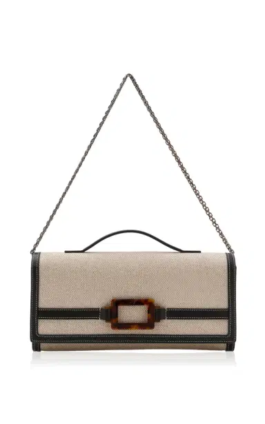 Roger Vivier Belle Vivier Canvas Clutch | Thumbnail 1 Roger Vivier Belle Vivier Canvas Clutch | Thumbnail 1