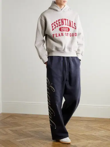 Fear of God Essentials Logo-Print Cotton-Blend Jersey Hoodie - Men | Thumbnail 2 Fear of God Essentials Logo-Print Cotton-Blend Jersey Hoodie - Men | Thumbnail 2