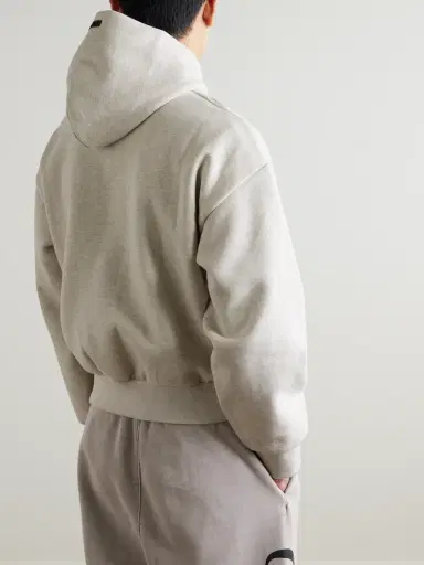Fear of God Essentials Logo-Embossed Cotton-Blend Jersey Hoodie - Men | Thumbnail 3 Fear of God Essentials Logo-Embossed Cotton-Blend Jersey Hoodie - Men | Thumbnail 3