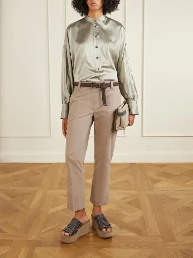 Brunello Cucinelli 80 Embellished Suede Platform Mules | Thumbnail 4 Brunello Cucinelli 80 Embellished Suede Platform Mules | Thumbnail 4