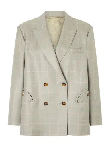 Blazé Milano Nightbreak Double-breasted Virgin Wool, Silk And Linen-blend Blazer | Thumbnail 1 Blazé Milano Nightbreak Double-breasted Virgin Wool, Silk And Linen-blend Blazer | Thumbnail 1