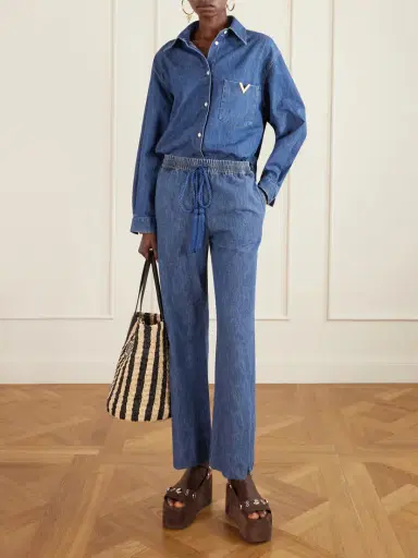 Valentino Garavani Tasseled High-rise Bootcut Jeans | Thumbnail 2 Valentino Garavani Tasseled High-rise Bootcut Jeans | Thumbnail 2