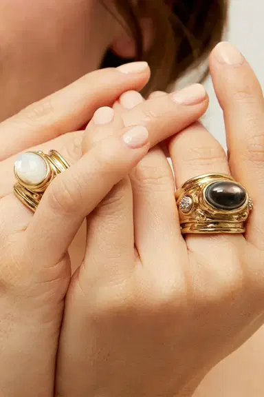 Gas Bijoux Pearl Rhinestone Simone Ring | Thumbnail 3 Gas Bijoux Pearl Rhinestone Simone Ring | Thumbnail 3