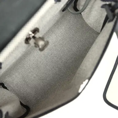 HERMÈS Hermes Herbag Zip PM 31 Black Vache Hunter and Ecru-Black Criss Viking Canvas Palladium Hardware | Thumbnail 11 HERMÈS Hermes Herbag Zip PM 31 Black Vache Hunter and Ecru-Black Criss Viking Canvas Palladium Hardware | Thumbnail 11