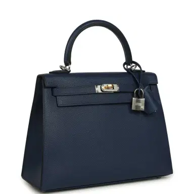 HERMÈS Hermes Kelly Sellier 25 Bleu Navy Epsom Electrum Hardware | Thumbnail 2 HERMÈS Hermes Kelly Sellier 25 Bleu Navy Epsom Electrum Hardware | Thumbnail 2