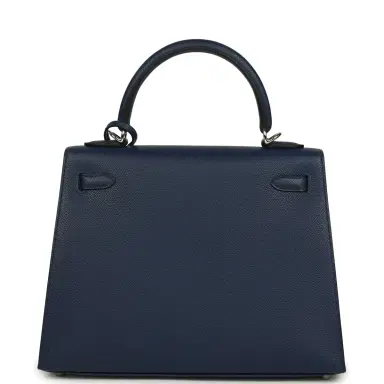 HERMÈS Hermes Kelly Sellier 25 Bleu Navy Epsom Electrum Hardware | Thumbnail 4 HERMÈS Hermes Kelly Sellier 25 Bleu Navy Epsom Electrum Hardware | Thumbnail 4