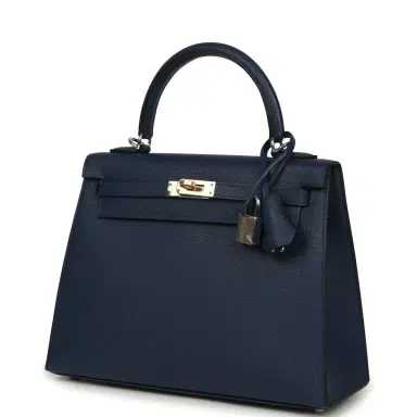HERMÈS Hermes Kelly Sellier 25 Bleu Navy Epsom Electrum Hardware | Thumbnail 5 HERMÈS Hermes Kelly Sellier 25 Bleu Navy Epsom Electrum Hardware | Thumbnail 5