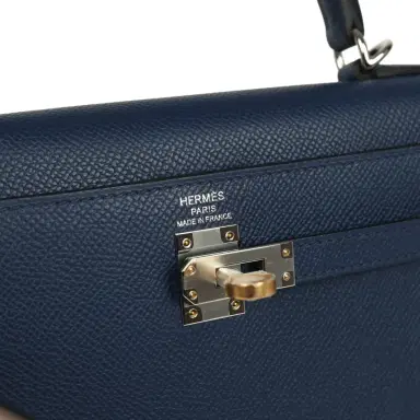 HERMÈS Hermes Kelly Sellier 25 Bleu Navy Epsom Electrum Hardware | Thumbnail 7 HERMÈS Hermes Kelly Sellier 25 Bleu Navy Epsom Electrum Hardware | Thumbnail 7