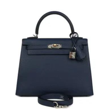 HERMÈS Hermes Kelly Sellier 25 Bleu Navy Epsom Electrum Hardware | Thumbnail 1 HERMÈS Hermes Kelly Sellier 25 Bleu Navy Epsom Electrum Hardware | Thumbnail 1