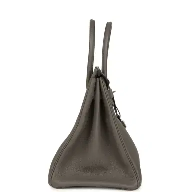 HERMÈS Pre-owned Hermes Birkin 35 Etain Togo Palladium Hardware | Thumbnail 3 HERMÈS Pre-owned Hermes Birkin 35 Etain Togo Palladium Hardware | Thumbnail 3