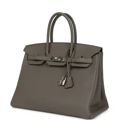 HERMÈS Pre-owned Hermes Birkin 35 Etain Togo Palladium Hardware | Thumbnail 5 HERMÈS Pre-owned Hermes Birkin 35 Etain Togo Palladium Hardware | Thumbnail 5