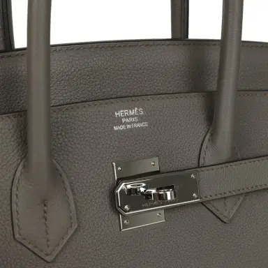 HERMÈS Pre-owned Hermes Birkin 35 Etain Togo Palladium Hardware | Thumbnail 7 HERMÈS Pre-owned Hermes Birkin 35 Etain Togo Palladium Hardware | Thumbnail 7