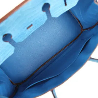 HERMÈS Pre-owned Hermes Birkin 35 Mykonos Matte Alligator Palladium Hardware | Thumbnail 8 HERMÈS Pre-owned Hermes Birkin 35 Mykonos Matte Alligator Palladium Hardware | Thumbnail 8