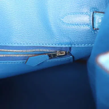 HERMÈS Pre-owned Hermes Birkin 35 Mykonos Matte Alligator Palladium Hardware | Thumbnail 9 HERMÈS Pre-owned Hermes Birkin 35 Mykonos Matte Alligator Palladium Hardware | Thumbnail 9