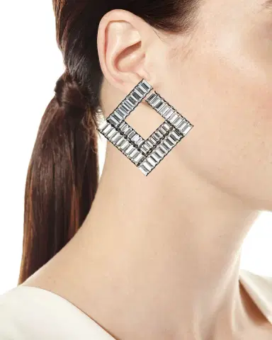 Auden Bianca Square Forward-Facing Hoop Earrings | Thumbnail 5 Auden Bianca Square Forward-Facing Hoop Earrings | Thumbnail 5