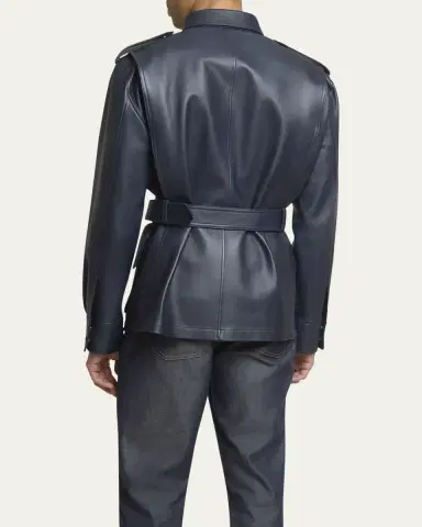 Givenchy Men's Leather Safari Jacket | Thumbnail 3 Givenchy Men's Leather Safari Jacket | Thumbnail 3