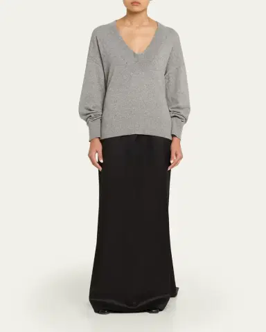 Brandon Maxwell Rivers V-Neck Cashmere Sweater | Thumbnail 2 Brandon Maxwell Rivers V-Neck Cashmere Sweater | Thumbnail 2