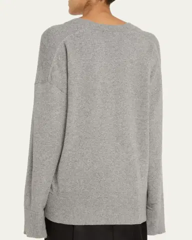 Brandon Maxwell Rivers V-Neck Cashmere Sweater | Thumbnail 3 Brandon Maxwell Rivers V-Neck Cashmere Sweater | Thumbnail 3