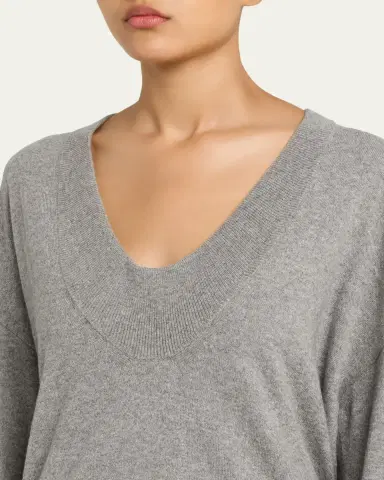 Brandon Maxwell Rivers V-Neck Cashmere Sweater | Thumbnail 5 Brandon Maxwell Rivers V-Neck Cashmere Sweater | Thumbnail 5