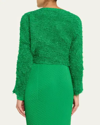 Issey Miyake Shifted Fuzzy Pleated Cardigan | Thumbnail 3 Issey Miyake Shifted Fuzzy Pleated Cardigan | Thumbnail 3