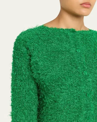 Issey Miyake Shifted Fuzzy Pleated Cardigan | Thumbnail 5 Issey Miyake Shifted Fuzzy Pleated Cardigan | Thumbnail 5