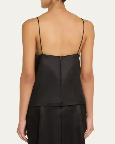Brandon Maxwell Bridges Silk Empire-Waist Tank Top | Thumbnail 3 Brandon Maxwell Bridges Silk Empire-Waist Tank Top | Thumbnail 3
