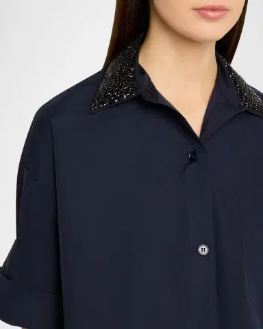 TWP Next Ex Shirt with Crystal-Embellished Collar | Thumbnail 4 TWP Next Ex Shirt with Crystal-Embellished Collar | Thumbnail 4